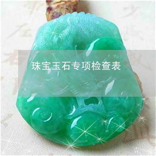 珠宝玉石专项检查表 从质检到警示，翡玉专栏深度解剖行业现状